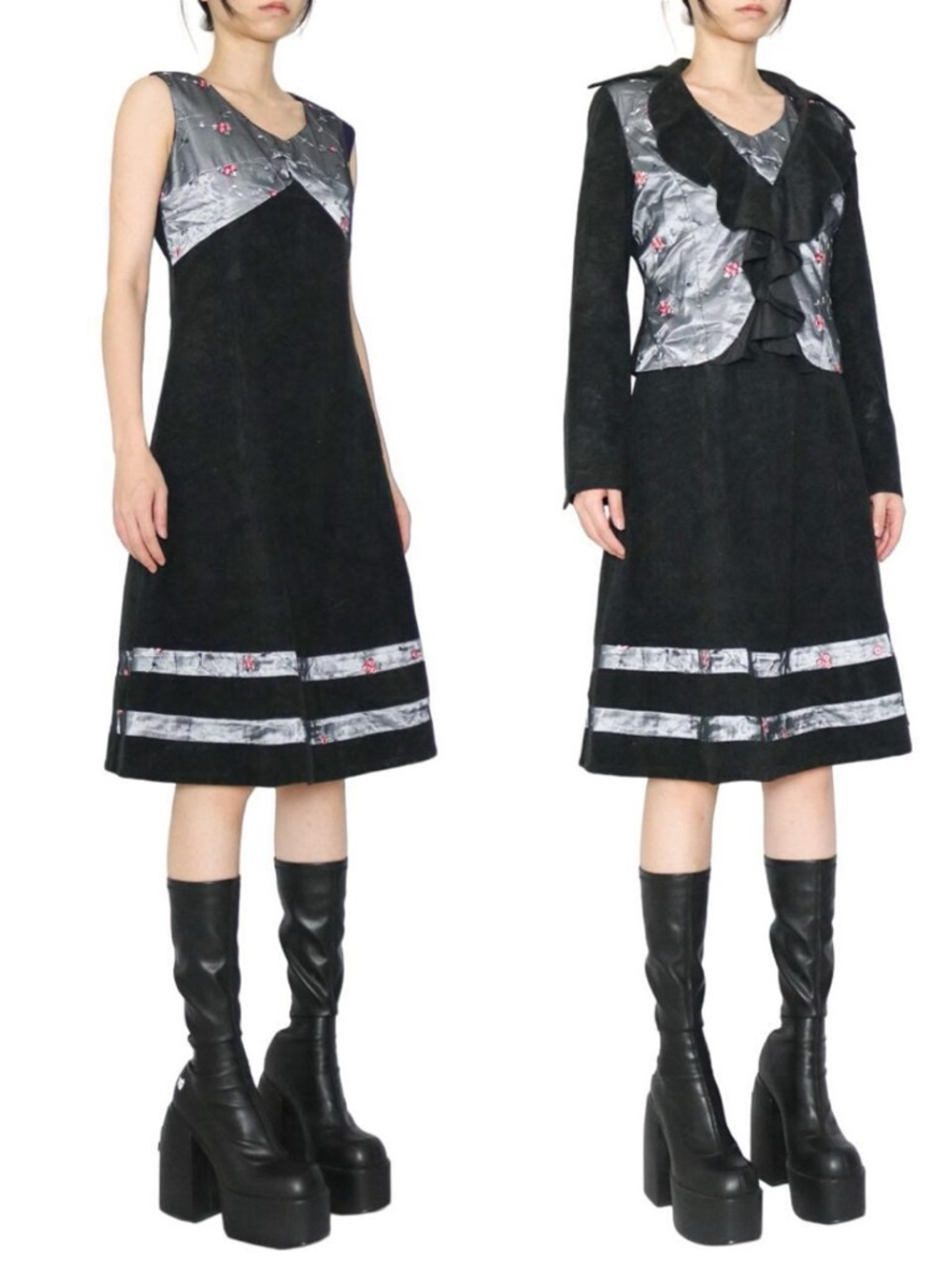 Vtg Japanese brand Hana Okuba dress suit